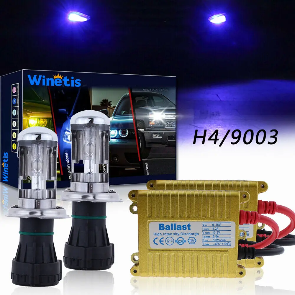 55 Вт Winetis H4 Биксеноновые 9003 Hid лампы для фар комплект преобразования 30000K