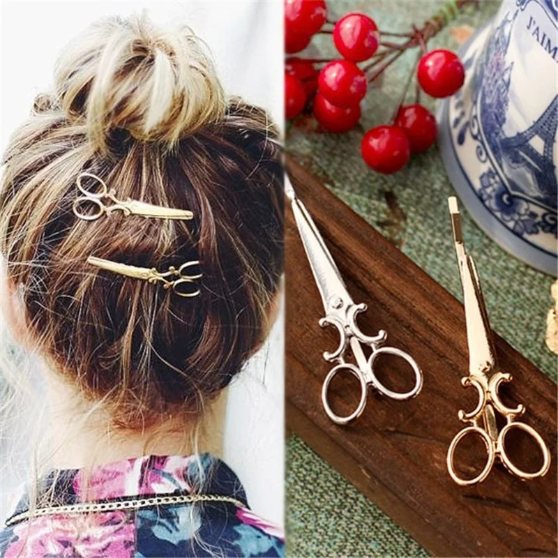 

Creative Scissors Shape Women Lady Girls Hair Clip Delicate Hair Pin Hair Barrette Hair Accessories Decorations hair clip