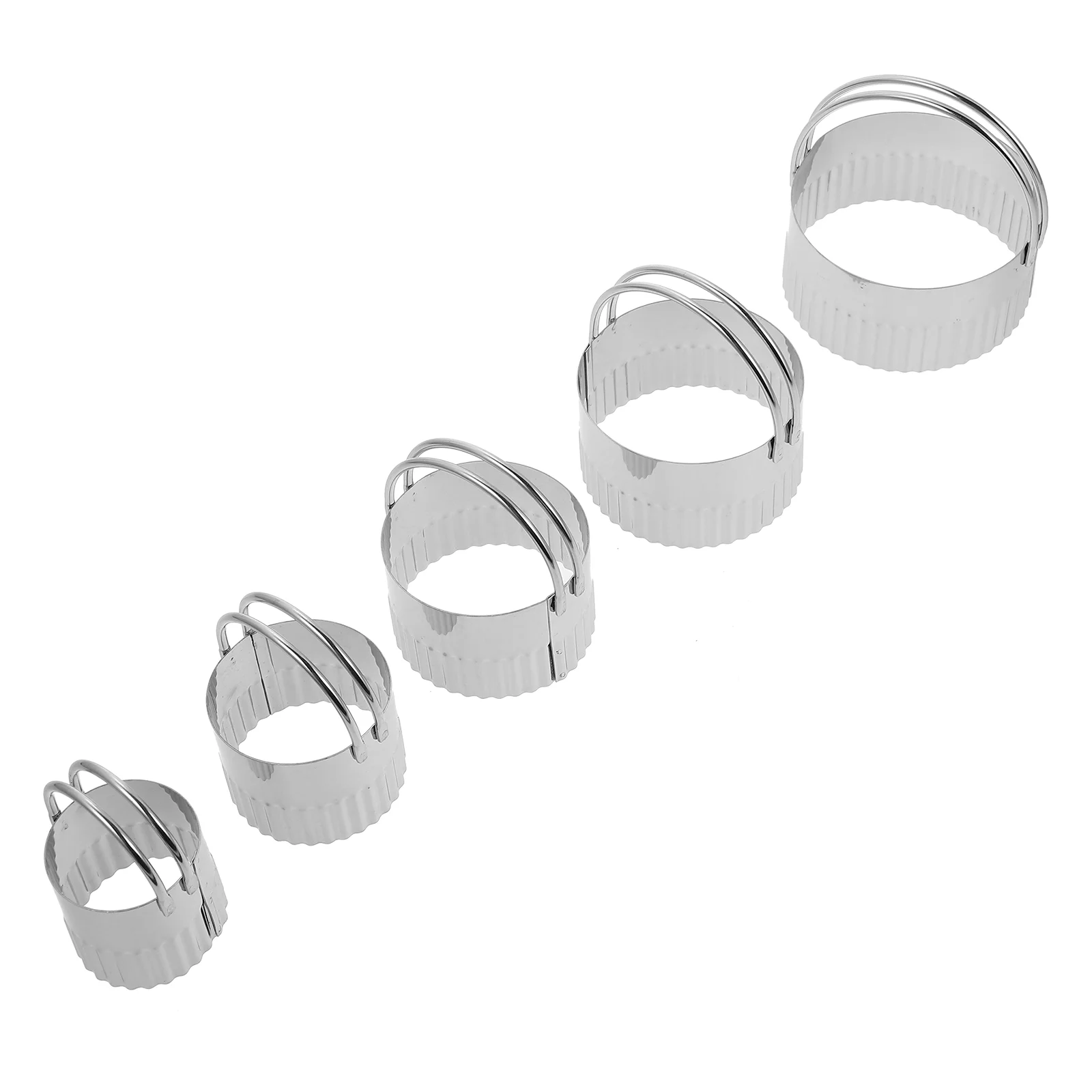 

Cake Mold Ring Baking Cookie Rings Moussecutters Molds Dessert Pastry Stainless Steel Metal Round Mould Set Kitchen Fondant
