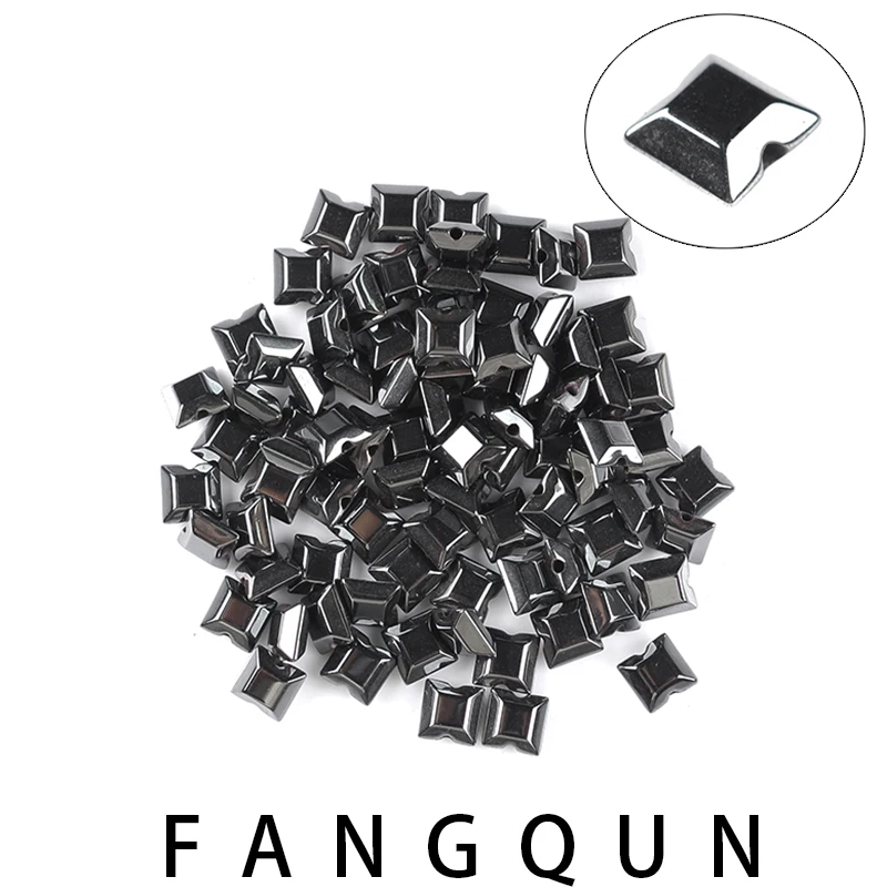 ААА с натуральным камнем черные гематитовые бусины 6*6 мм 83 шт куб Форма свободные