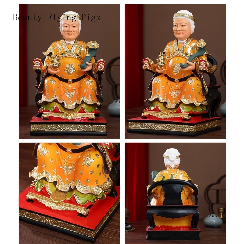 1 SZTUK 30 cm Żywica Bóg Ziemia Bogini Właściciel Bogactwa Statuetka Buddy Fengshui Figurka Ozdoba