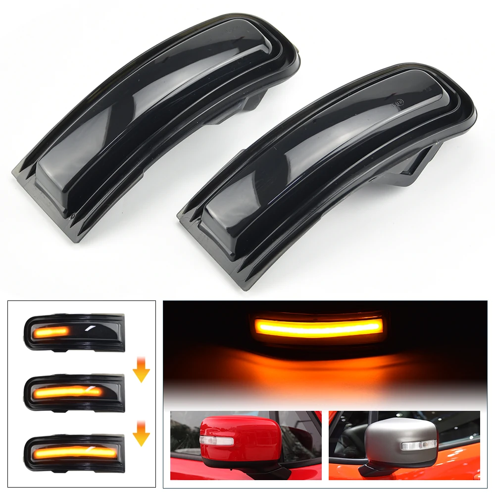 

2pcs For 2015-2022 Jeep Renegade LED Dynamic Turn Signal Light Side View Mirror Sequential Blinker Amber Yellow 12V