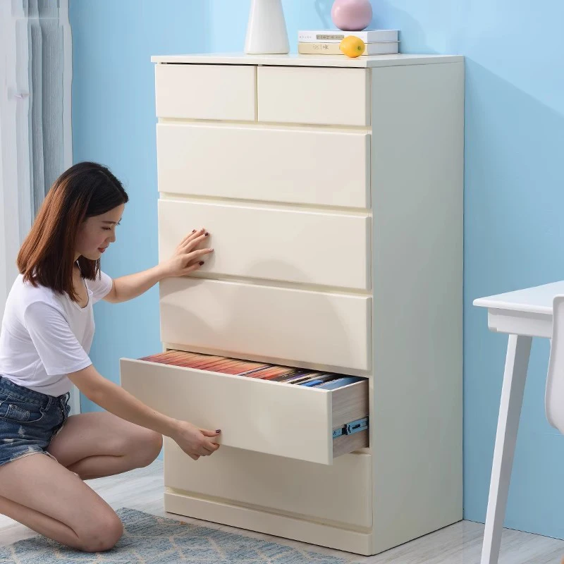 Шкаф для спальни кремового цвета элегантные ящики деревянный современный шкаф