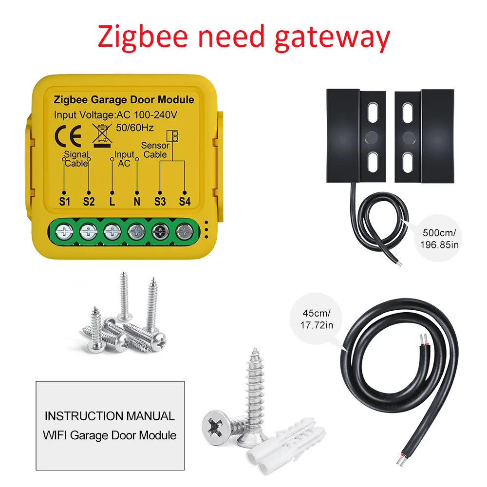 

Пульт управления для открывания Гаражных дверей Tuya ZigBee, умный переключатель с голосовым управлением, работает с Alexa Google Home Smart Life