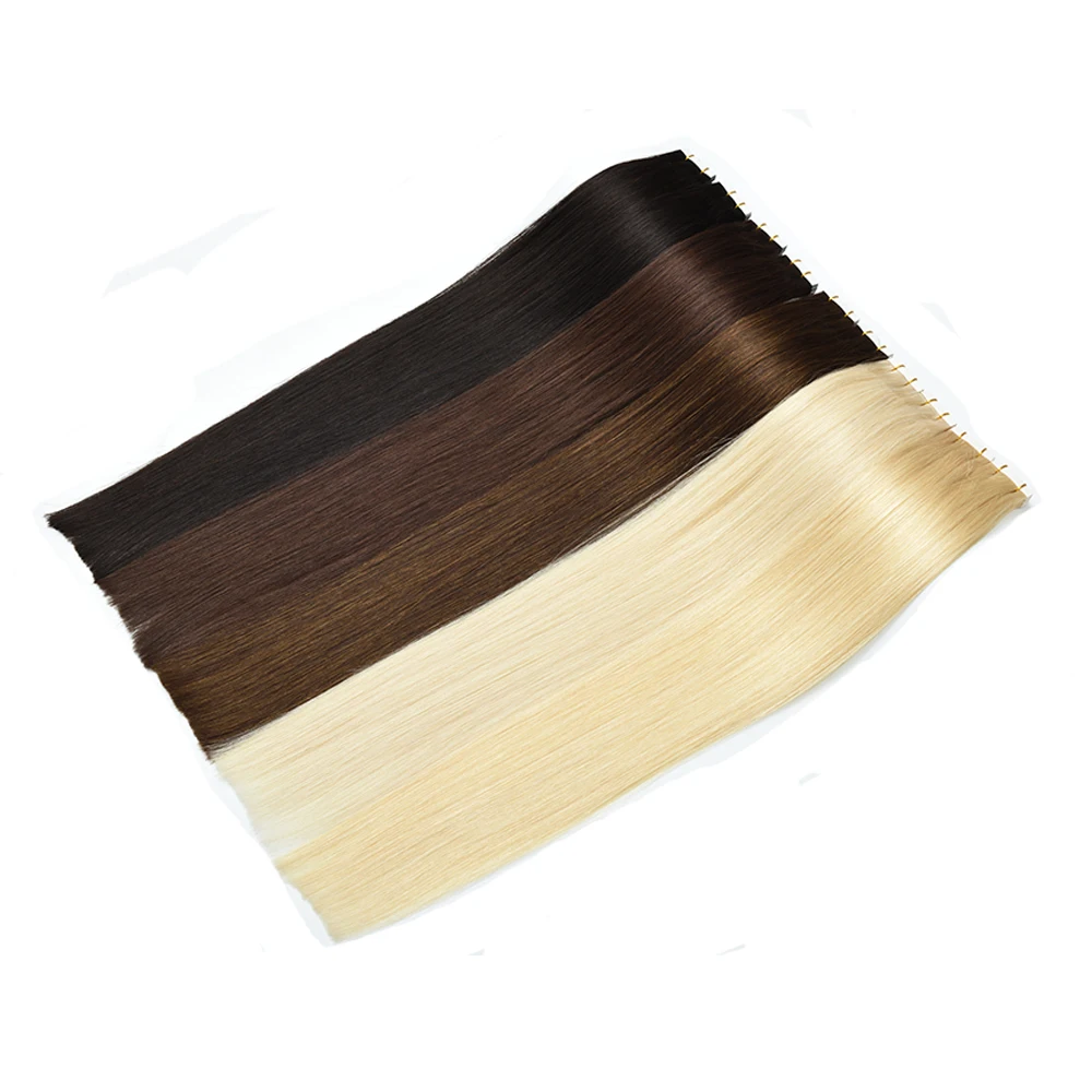 

Tape In Human Hair Extensions 20pcs 40pcs European Remy Straight Adhensive Extension tape on Hair