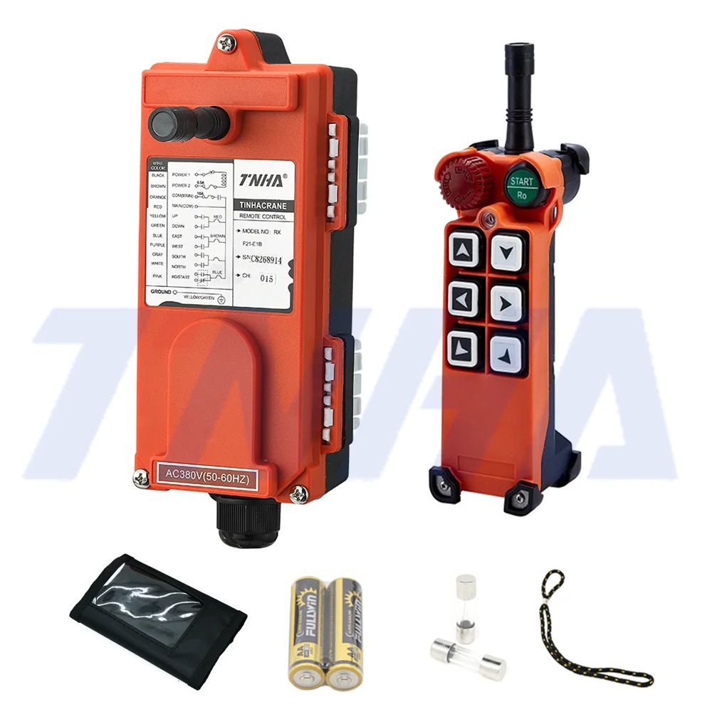 

TNHA F21-E1B-6S industrial waterproof radio remote pendant control universal wireless rf control for hoist crane Emergency stop