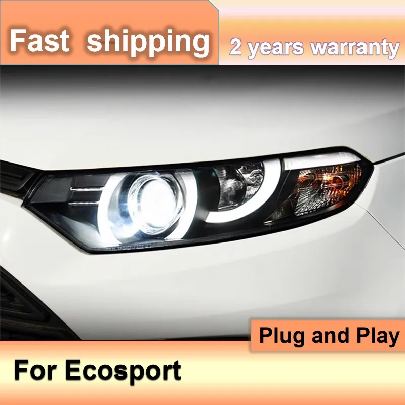 

Автомобильные аксессуары для Ford Ecosport, головная лампа светильник 2013-2017 Ecosport, фара DRL, сигнал поворота, фара дальнего света, объектив проектора