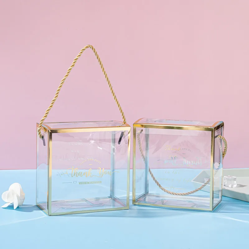 

5/20pcs Clear Gift Bag Snack Candy Gift Box Wedding Baby Shower Gift Candy Box Birthday Party Tote Bag