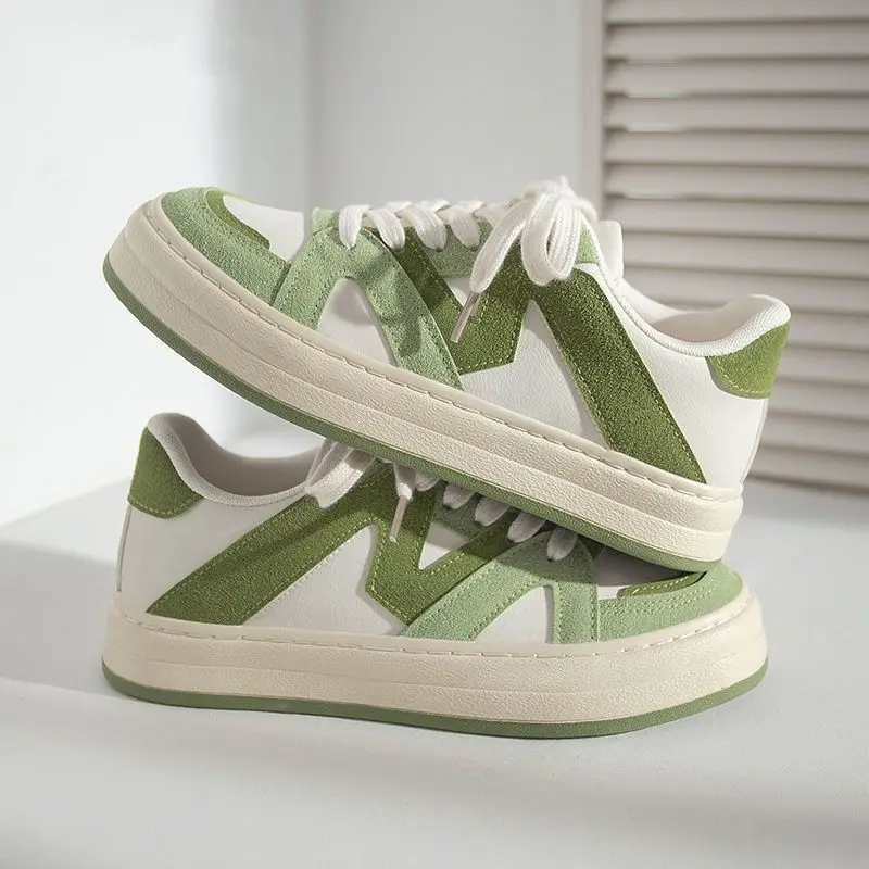 Fashion Canvas Green Women's Sneakers Women's Platform Sports Casual Shoes Vulcanize Running Lolita Kawaii Harajuku Korean