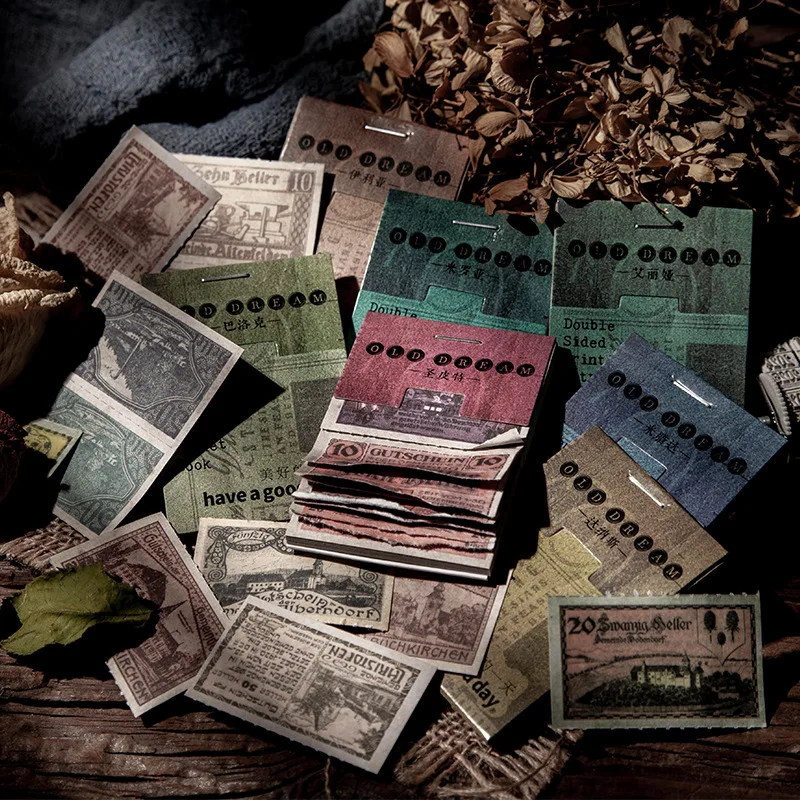 30 шт./лот блокноты для записей из материала скрапбукинга в стиле ретро