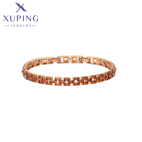Ювелирные изделия Xuping, Новое поступление, трендовый модный винтажный браслет с синтетическим кубическим цирконием, подарок для женщин X000676255