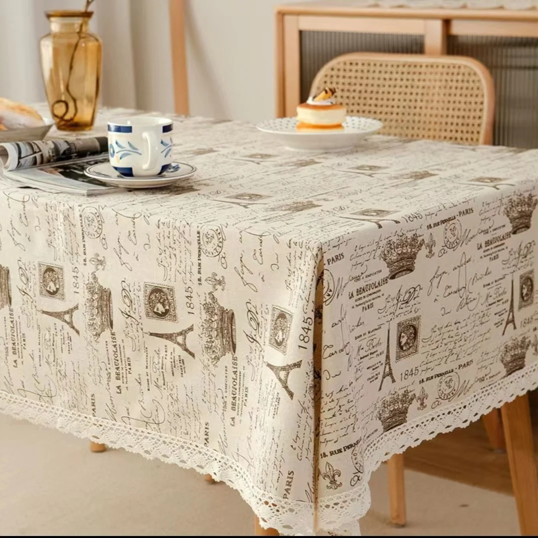 

Скатерть из хлопка и льна с принтом в виде английского алфавита