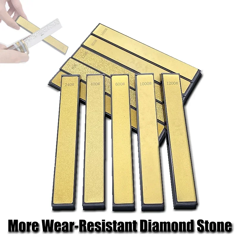 Diamond New Knife Sharpener Fixed Angle Replacement Whetstone System Grinding Rod Petroleum Stone Honing