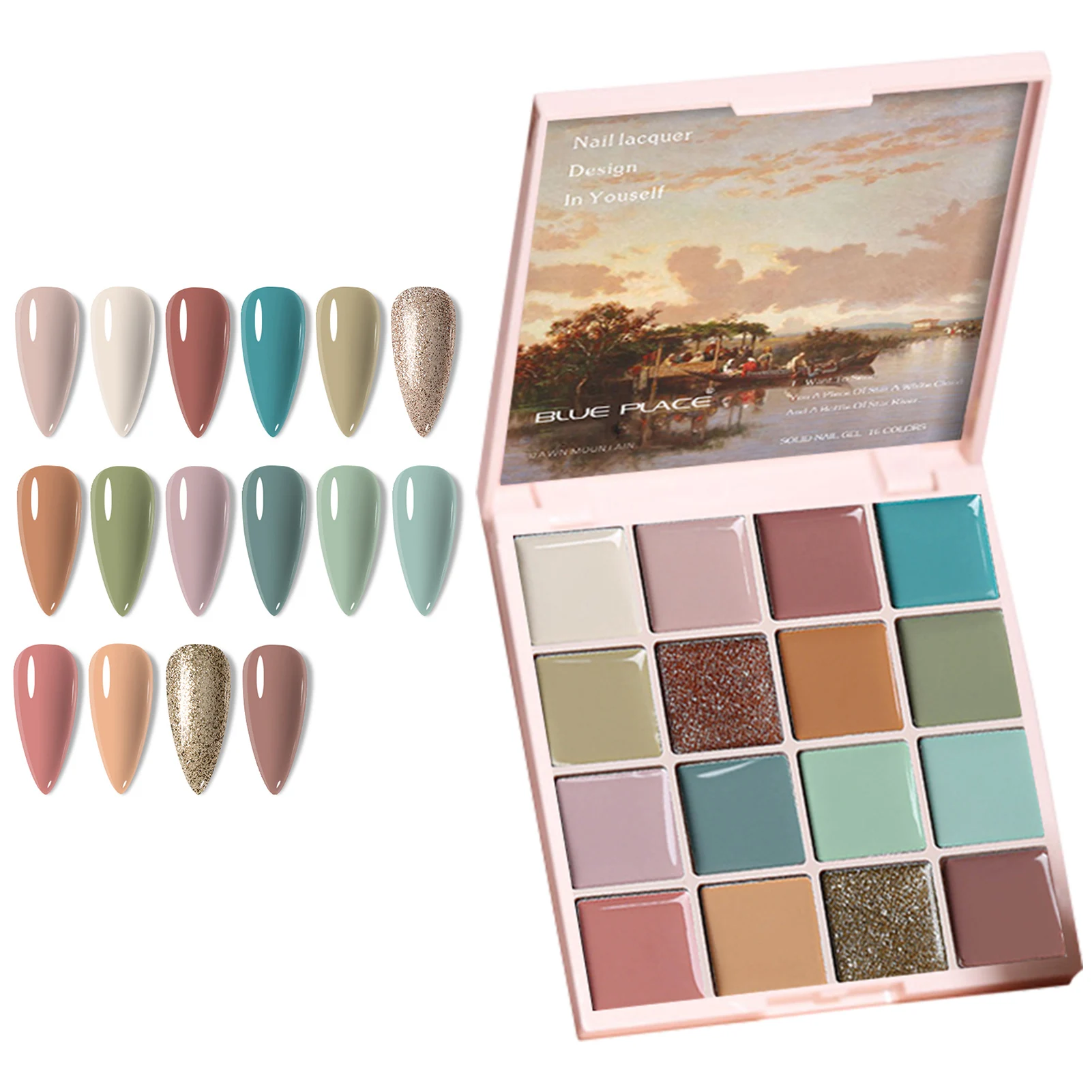 

Однотонный гель для ногтей, 16 цветов, рандомный набор для ногтей, удаляемый замачиванием УФ/светодиодный лак для ногтей для творчества, диза...