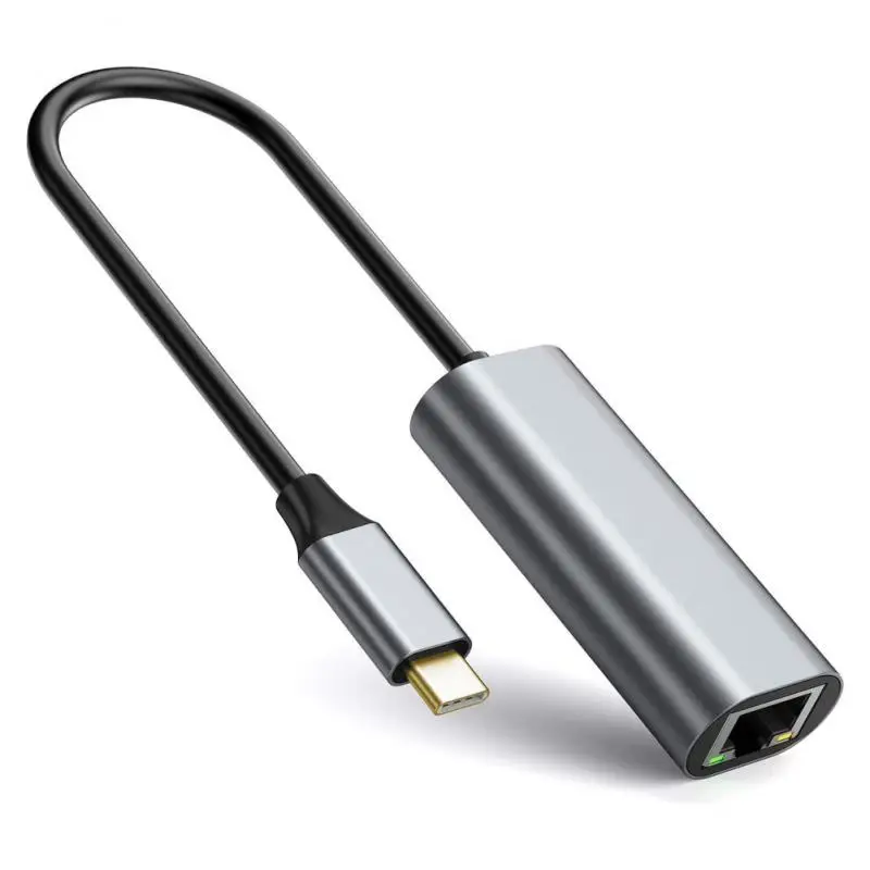 

Aluminum Type C Gigabit Drive Free Network Card Portable 0.14 M Laptop Usb C To Rj45 Ethernet Adapter Small Laptop Accessories