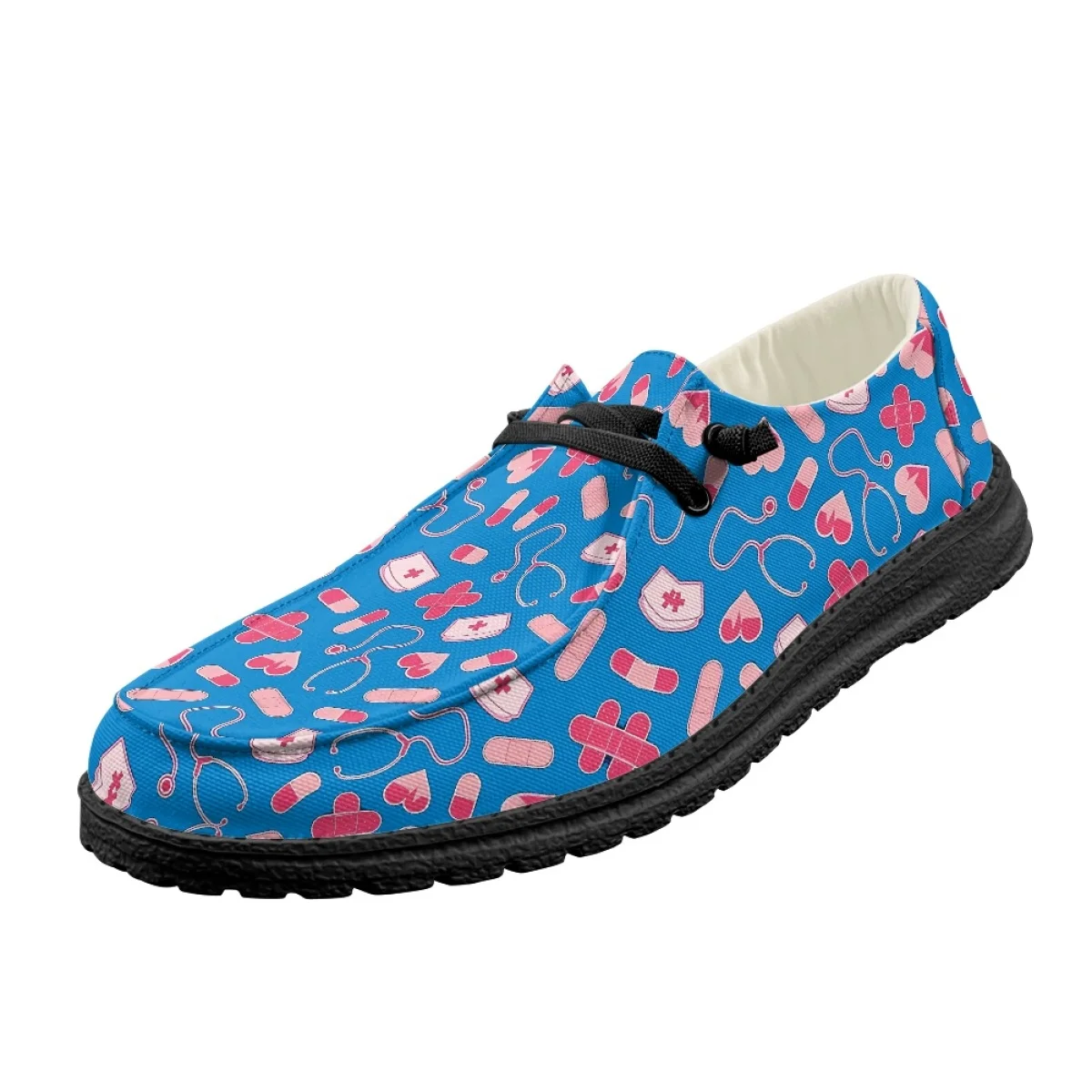 

ELVISWORD Новые легкие лоферы на шнуровке для женщин медицинское оборудование мультяшный Дизайн обувь для медсестер удобная обувь на плоской подошве