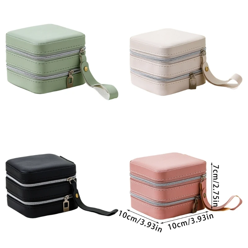 Миниатюрный дорожный футляр для ювелирных изделий из искусственной кожи