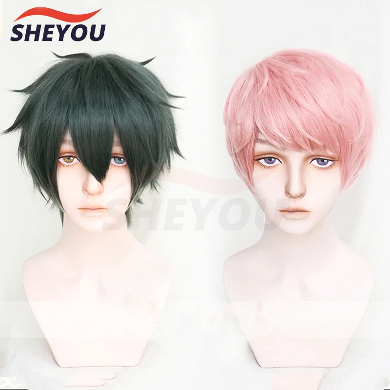 

Ensemble Stars Cosplay Wig Kagehira Mika Itsuki Shu Heat Resistant Synthetic Hair Halloween Role Play Wigs + Wig Cap