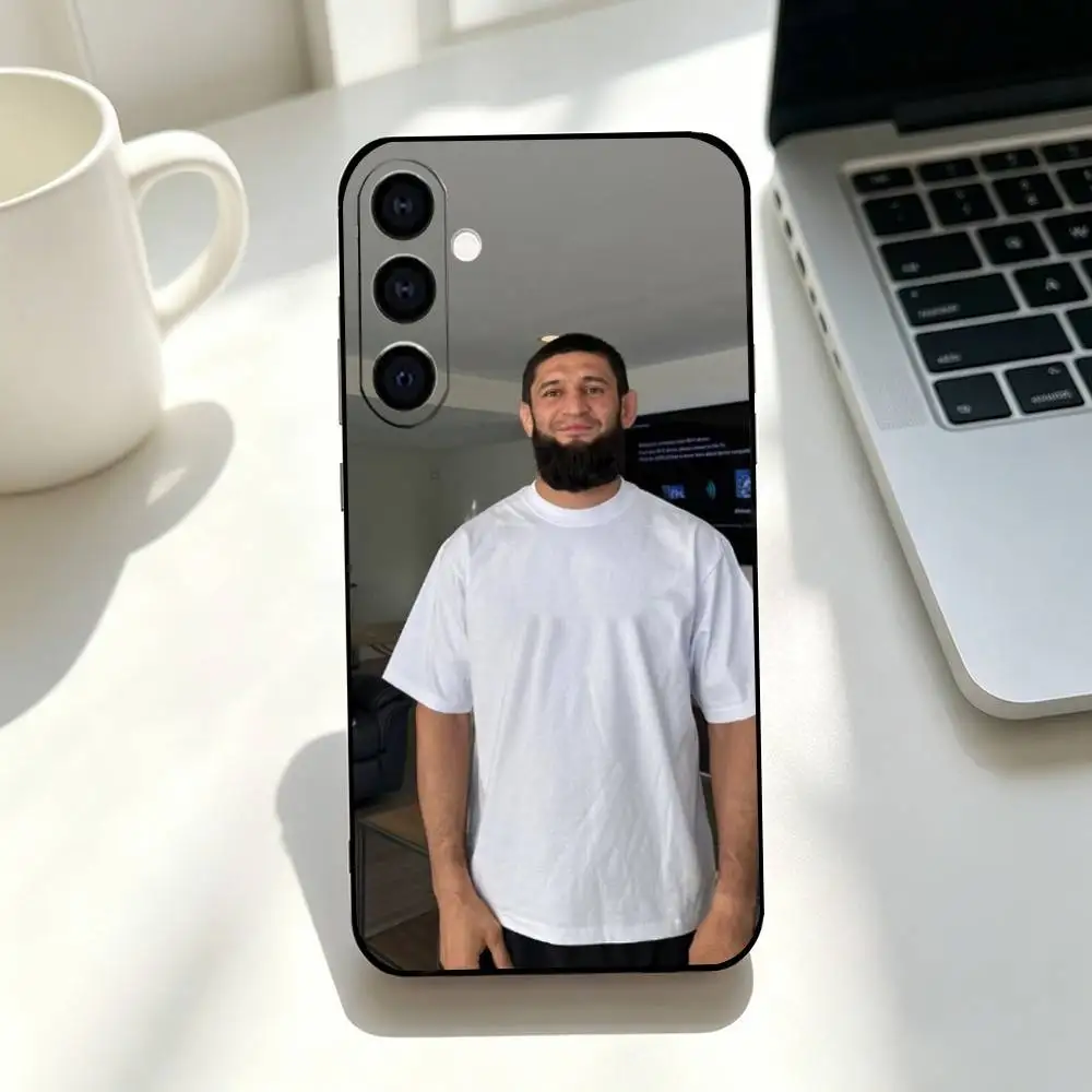 Чехол для телефона K-Khamzat C-Chimaev-v, черный, силиконовый, мягкий, для Samsung Galaxy A73, A72, A71, A70, A53, A52, A51 (art.: 3920db2802c63) - 3920db2802c63