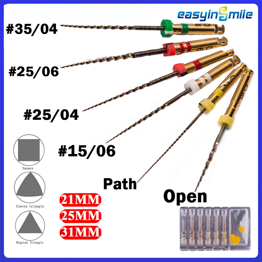 Dental G3 Pro Gold Cone X1-X3 золотые напильники NITI Endo Niti вращающиеся универсальные 21/25/31 мм