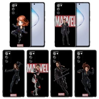 black widow marvel phone case for samsung a91 a73 a72 a71 a53 a52 a7 m62 m22 m30s m31s m33 m52 f23 f41 f42 5g 4g case