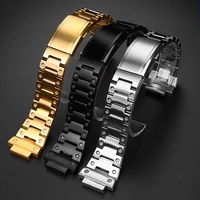 16mm solid stainless steel strap for casio watch g shock gm110 gm 110b gm 110g stainless steel watchband bracelet chain