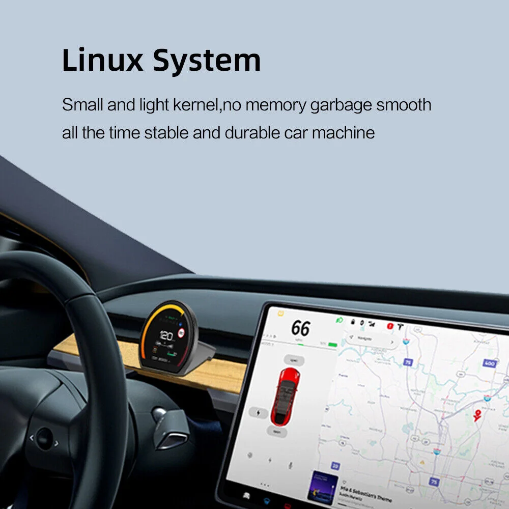 Новинка Mini HUD для Tesla Model 3 Y автомобильный измеритель с ЖК-экраном скоростное
