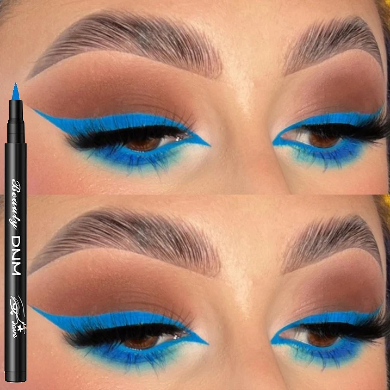 Waterproof Colorful Liquid Eyeliner Quick Drying Long Lasting Not Blooming Smooth Natural Make Up Matte Eye Liner Pen Eye Makeup