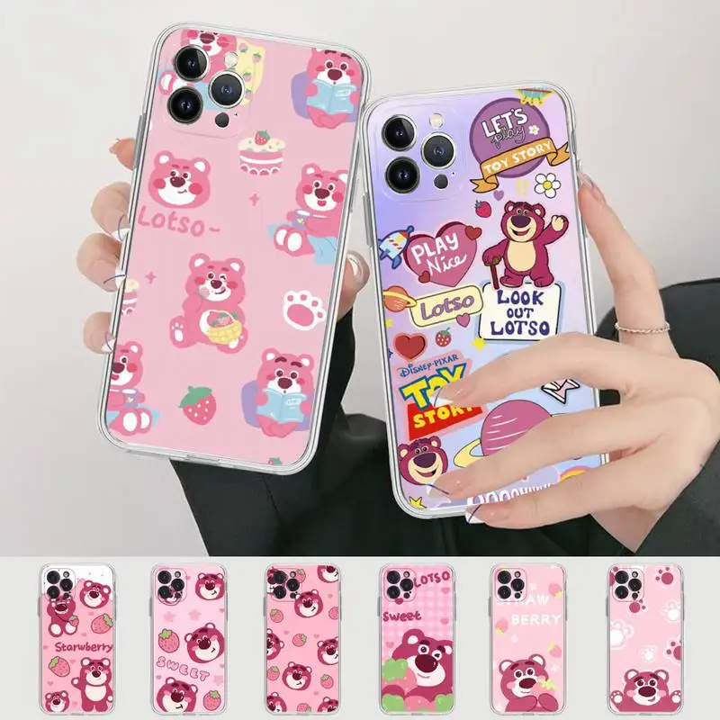 

Disney Lotso Phone Case For iPhone 14 13 12 Mini 11 Pro XS Max X XR SE 6 7 8 Plus Soft Silicone Cover