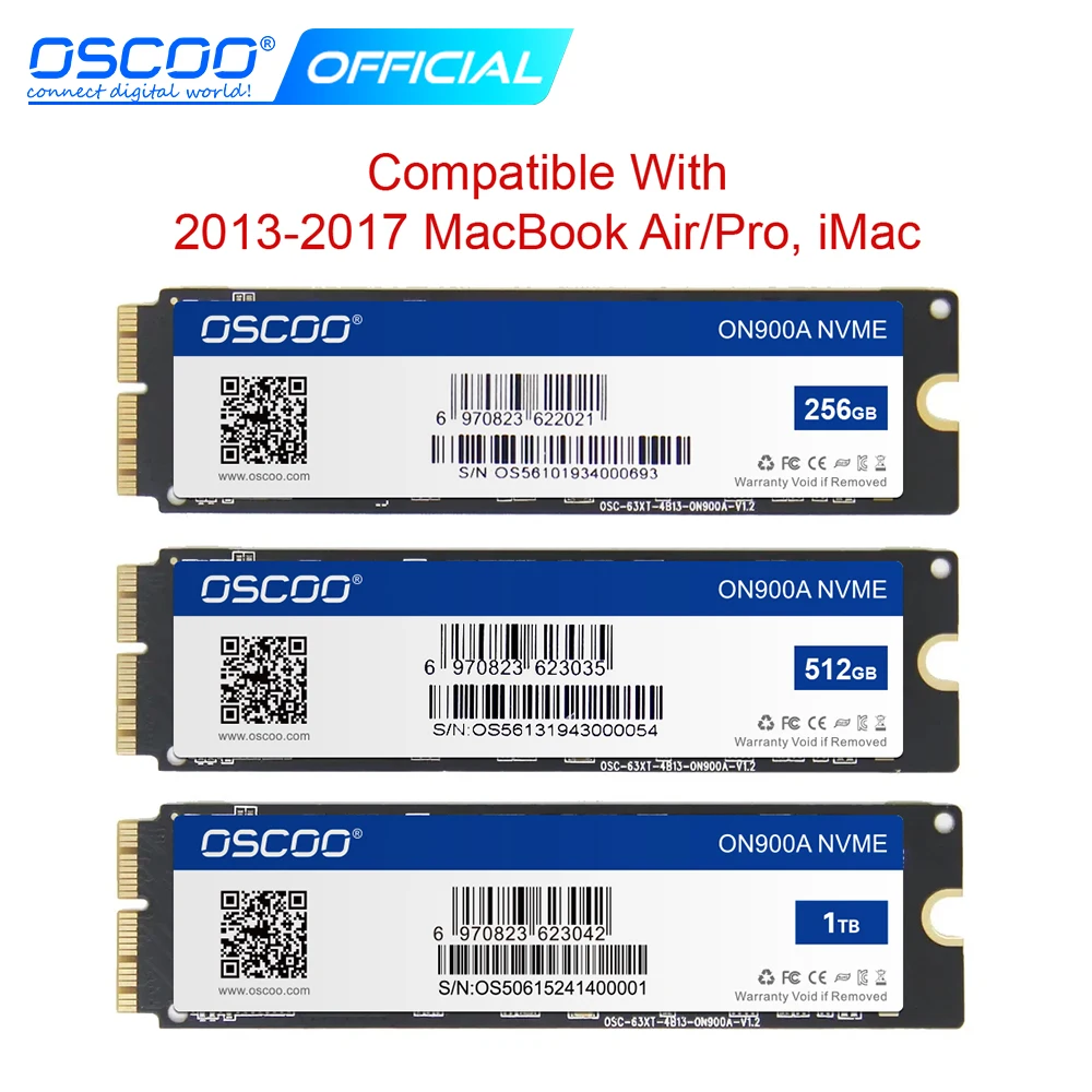 256 ГБ 512 1 ТБ SSD для Macbook Air A1465 A1466 EMC2631 2632 2925 MacBook Pro A1398 A1502 IMac A1418 A1419 Обновление емкости