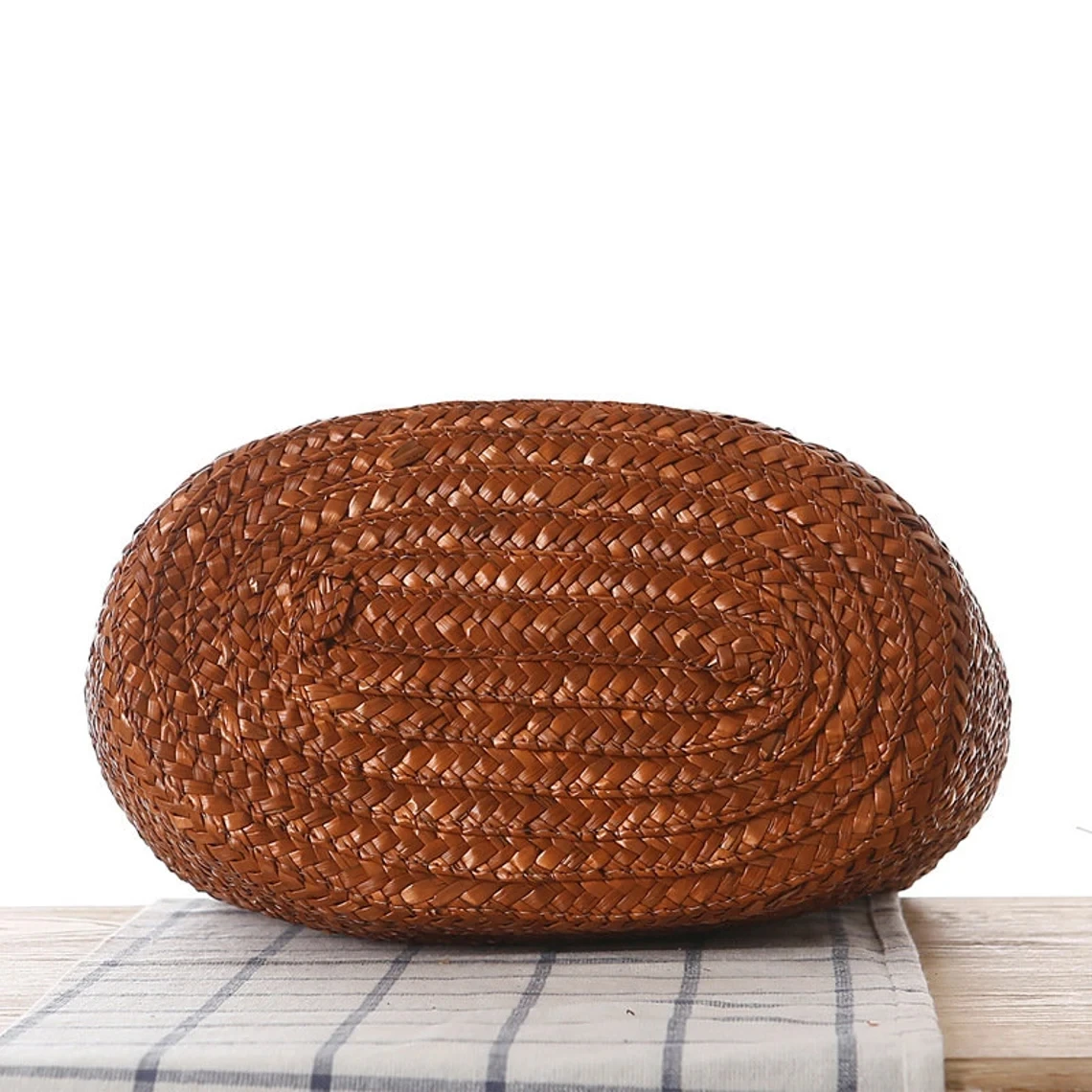 New one-shoulder straw woven bag seaside vacation woven bag straw beach bag