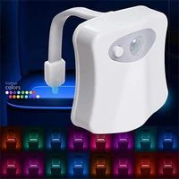 16 colors smart pir motion sensor toilet seat night light waterproof backlight for toilet bowl led luminaria lamp washroom light