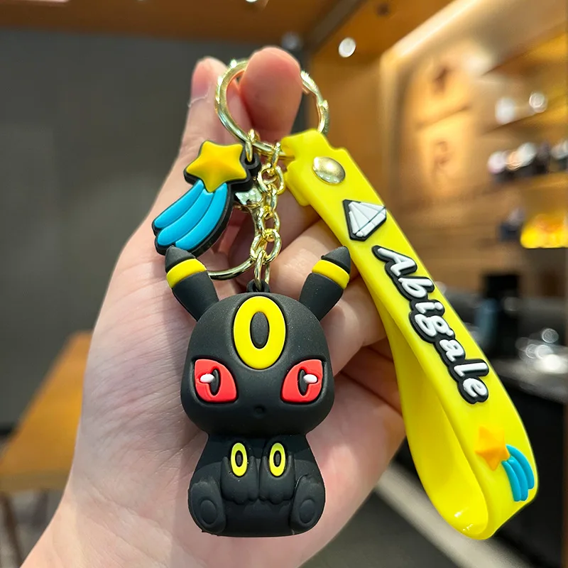 Pokemon Pikachu Eevee Series Cute Cartoon Doll Keychain Pendant Toys Sylveon Vaporeon Jolteon Espeon Creative Keyring Kids Gifts images - 6