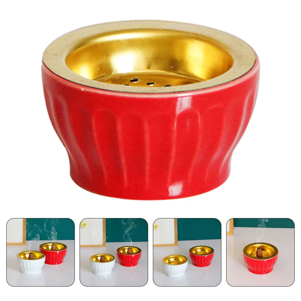 

Керамическая горелка с арабским декором, домашняя печь, курильница с орнаментом, палочка 8x8 см, ретро печь, красная керамика, Рабочий стол для офиса