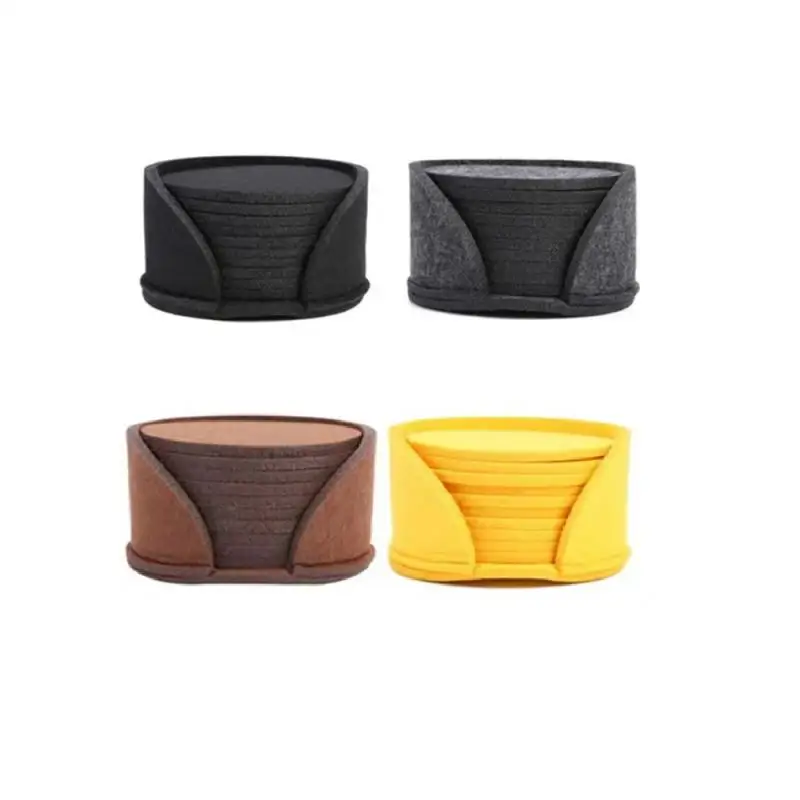 1/3/5 шт. круглая фетровая подставка для обеденного стола защитная термостойкий