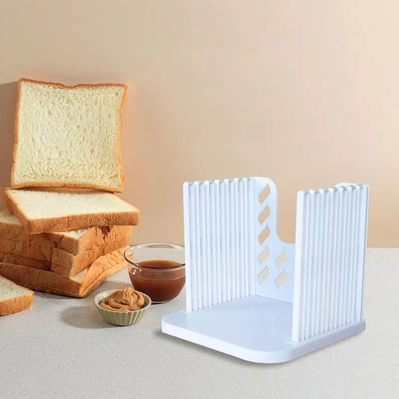

Bread Slicer Machine Folding Toast Cutter Guide Baking Bread Slicer With Crumb Catcher Tray For Bread And Cakes Kitchen Tools