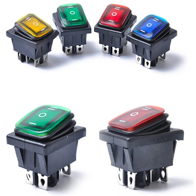

Водонепроницаемый клавишный выключатель повышенной прочности, 15 А, 220 В, 30 х2, 2, 6 контактов, DPDT, ВКЛ./ВЫКЛ., 12 В, в, красный, зеленый