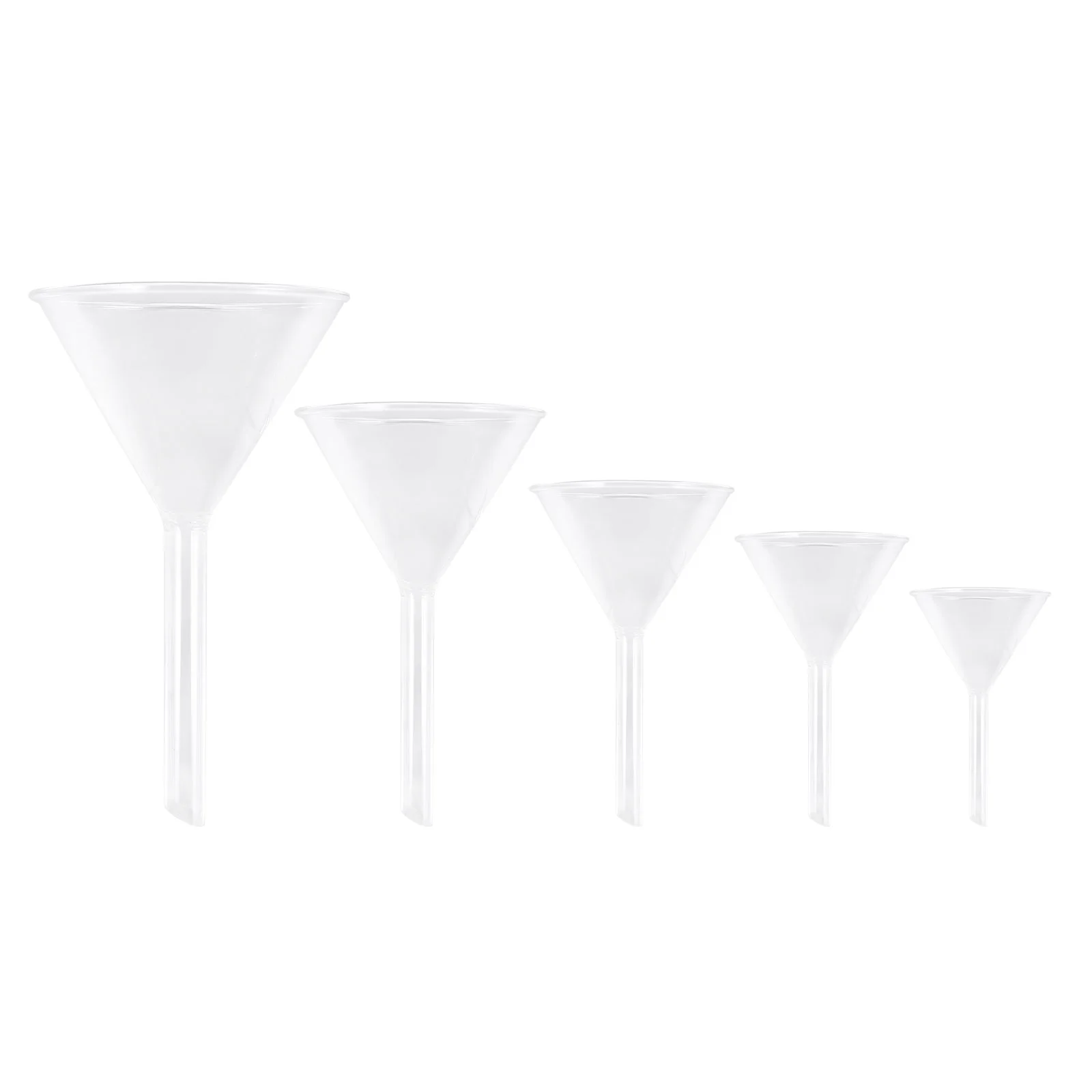

5pcs Glassware Labware Analytical Chemistry Feeding Funnel Liquid for Labs