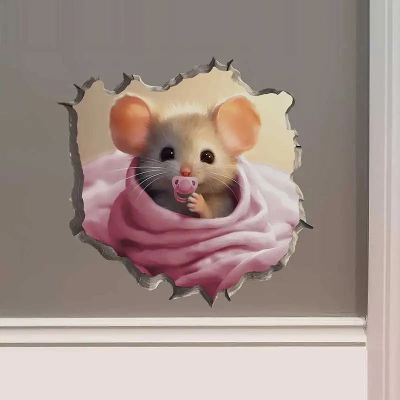 

Наклейка "Это девочка, мышь в отверстии для мыши"