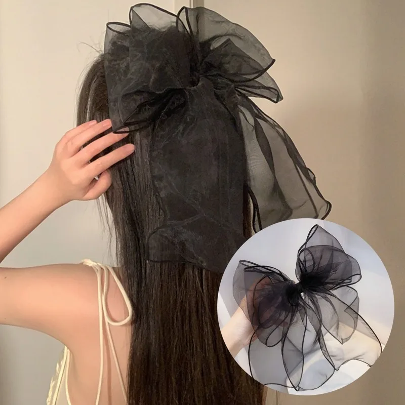 

Элегантные сетчатые заколки для волос с бантом, женские заколки для хвоста для девушек, аксессуары для волос, головной убор, головной убор, п...