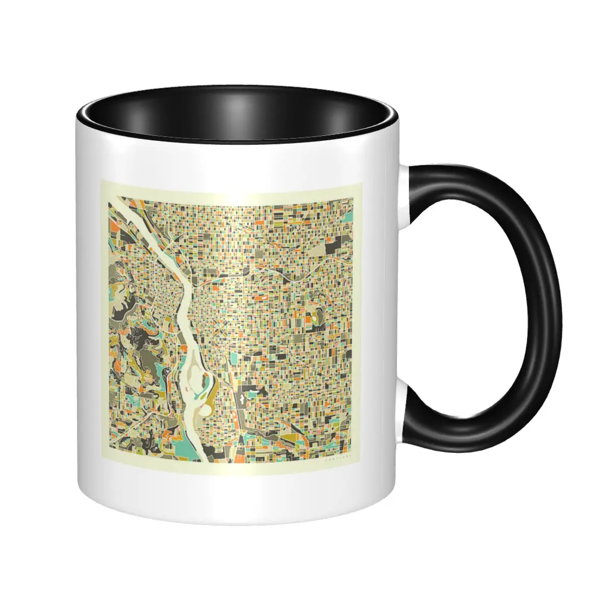 Портландская карта 1 Jazzberry синяя Подарочная керамическая кружка Портландская карта 1 Jazzberry синяя Подарочная керамическая кружка