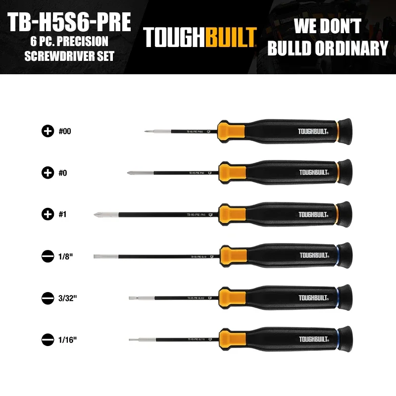 

ToughBuilt TB-H5S6-PRE набор прецизионных отверток