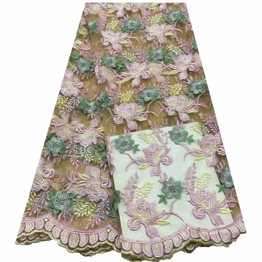 Новый дизайн африканская Тюлевая кружевная ткань 2024 высококачественные