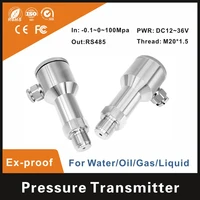 0 10 bar anti explosion hydraulic oil fuel pressure sensor ip67 air hvac water pressure transmitter for lpg with rs485 modbus