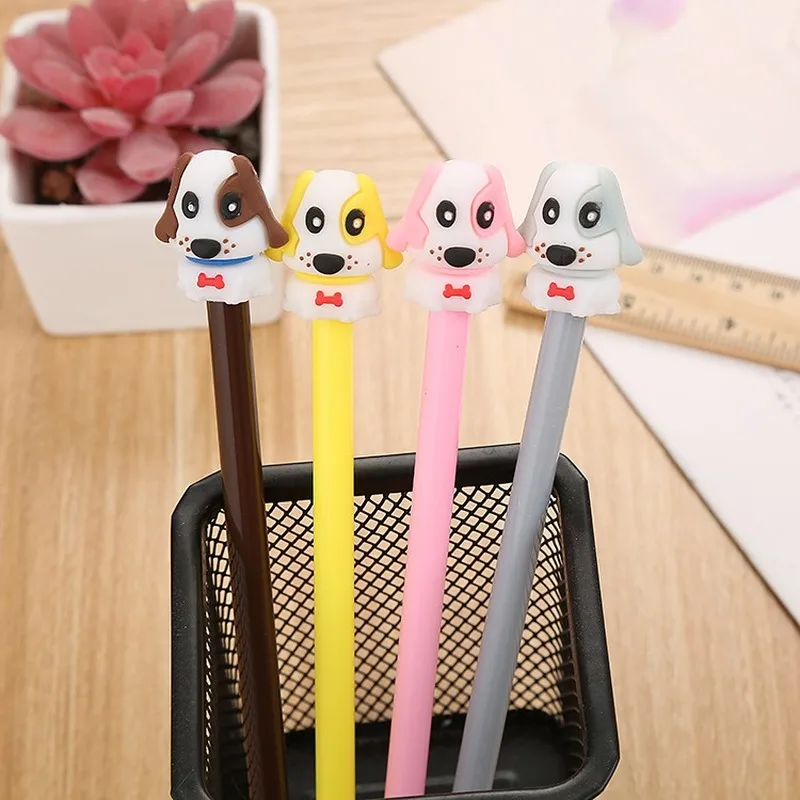 

1 Pcs 0.5mm Gel Pen Cute Dog Novelty Stationery Pen Cartoon Student Writing Canetas Supplies Office Signing Pen