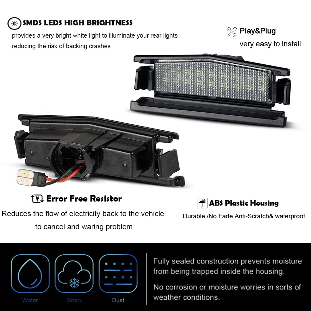 6000K белые светодиодные задние фонари номерного знака для Mazda MX-5 Miata 2 Harchback MK3
