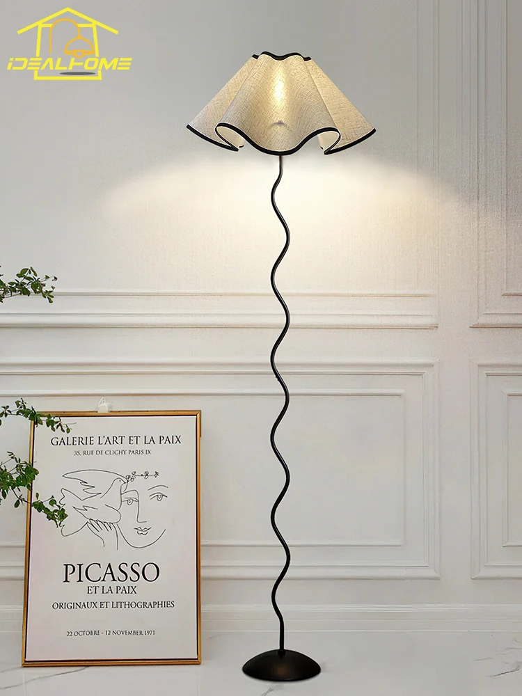 Скандинавская атмосфера Ins модный тканевый напольный светильник с цветочным