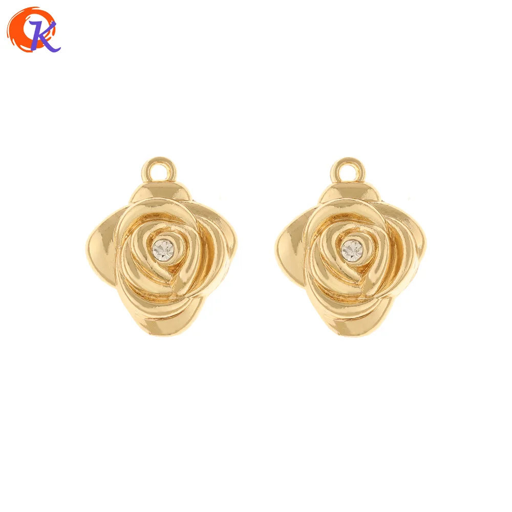 

Cordial Design 100Pcs 22*26MM Jewelry Accessories/Rhinestone Pendant/Flower Shape/DIY Making/Hand Made/Earring Findings/Charms