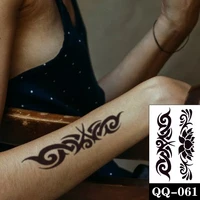 lotus waterproof temporary tattoo sticker black totem pattern design fake tattoos flash tatoos arm legs body art for women men