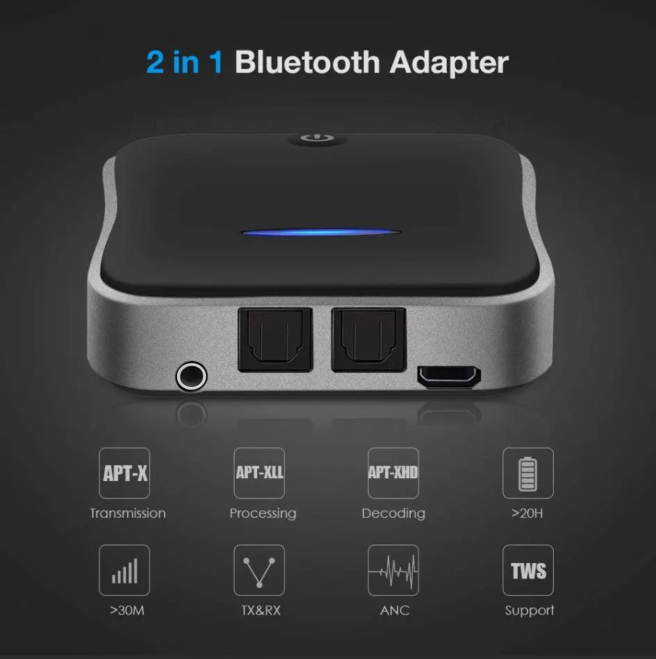 Передатчик Bluetooth 5.0 CSR8675 музыкальный ресивер APTX HD LL Bt USB адаптер для штекера 3 5 мм